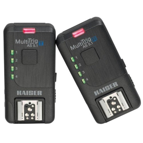 Juego de disparadores de radio kaiser multitrig as 5.1 para camara y flash