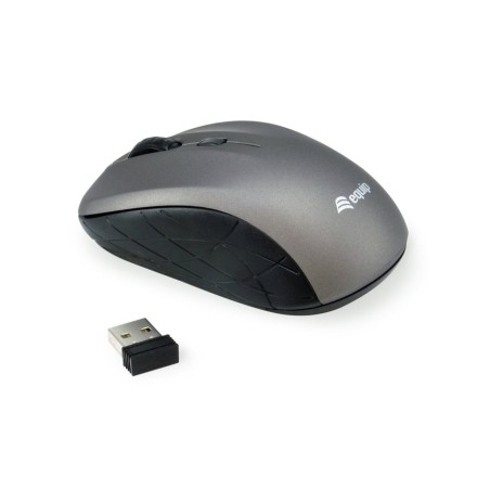 Equip ratón óptico inalámbrico, mini gris