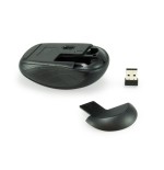 Equip ratón óptico inalámbrico, mini gris