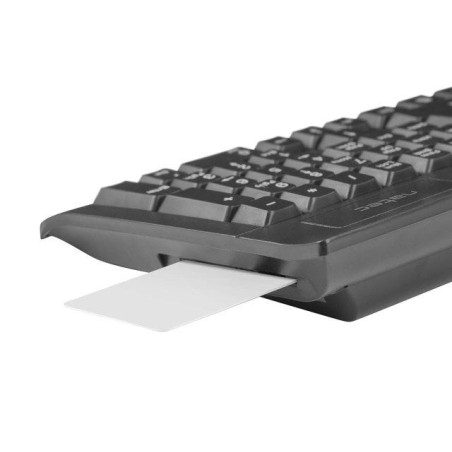 Teclado (ingles) natec con lector de tarjetas de identificación diseño moray ee. uu.