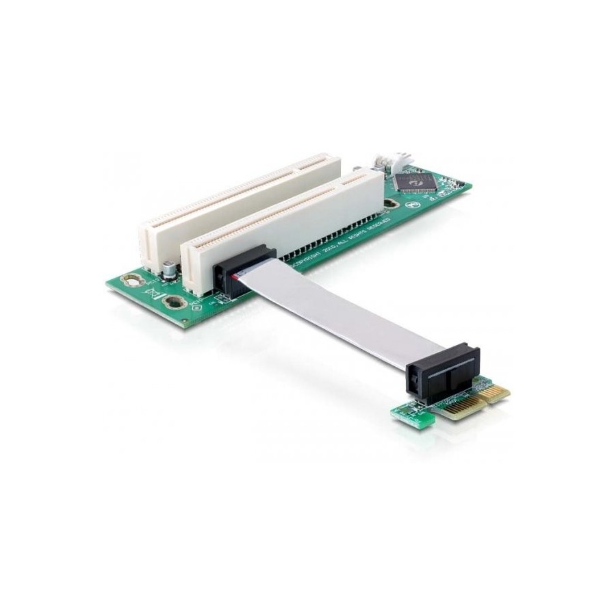 Delock tarjeta elevadora pcie x1 - 2x pci 32bit