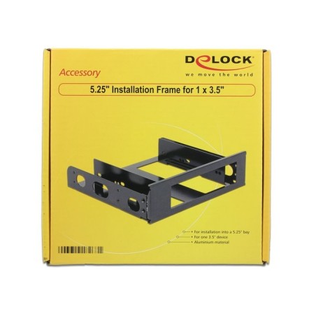 Delock marco de instalación delock 1x 3.5 "para 5.25" alu black