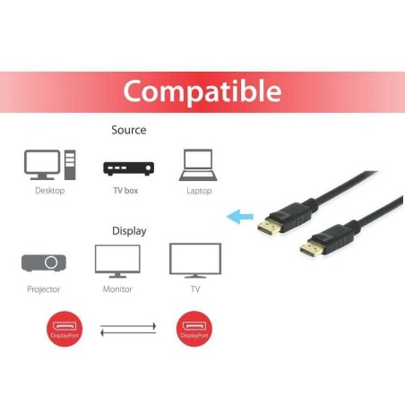 Equip displayport 1.4 st/st 1.0m 8k/60hz komp.hdcp schwarz