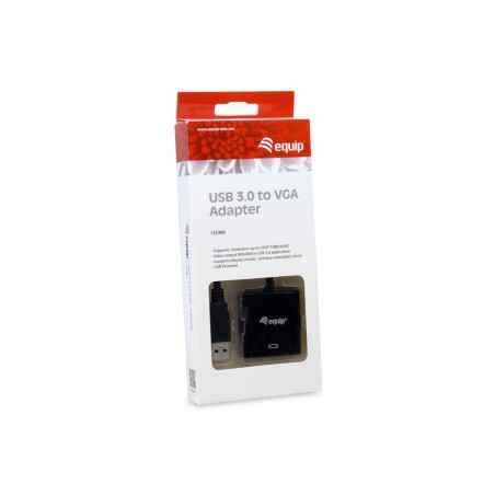 Equip adapterkabel usb3.0-vga st/bu 0.15m 1920x1080/60hz sw