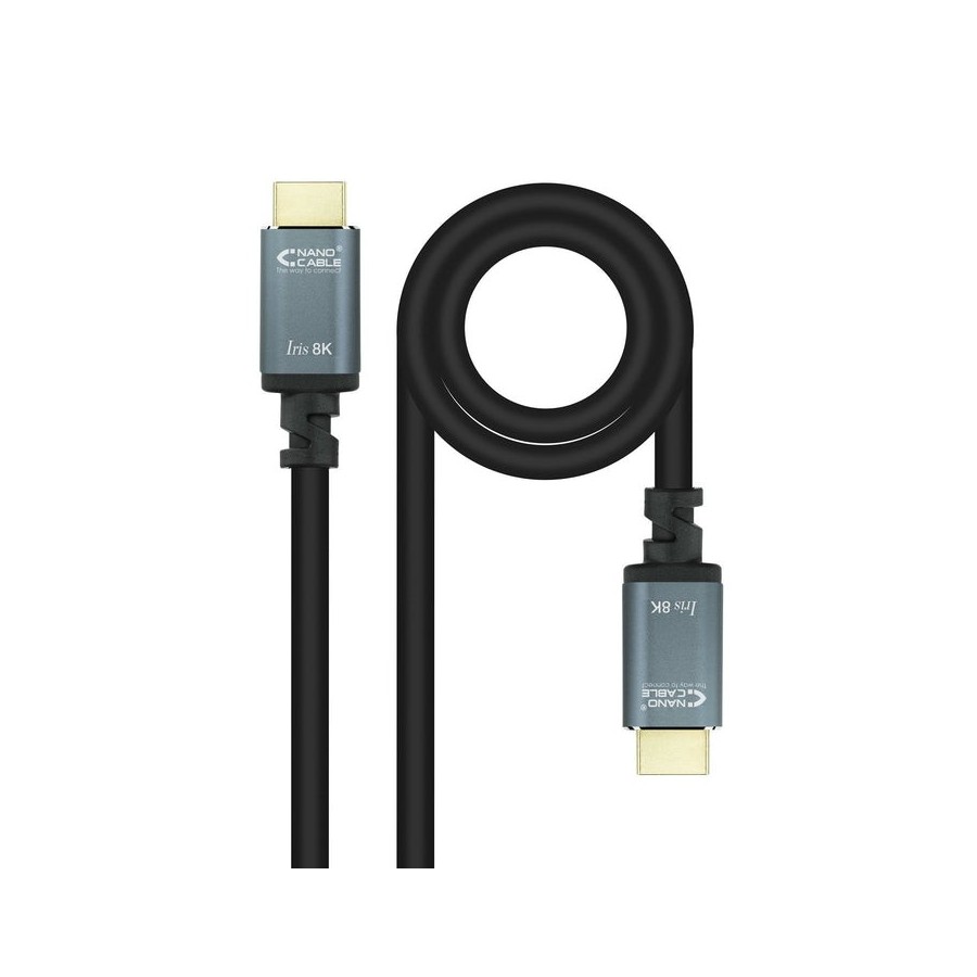 Nanocable cable hdmi 2.1 iris 8k macho a hdmi 2.1 iris 8k macho 2m - negro