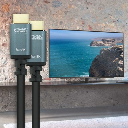 Nanocable cable hdmi 2.1 iris 8k macho a hdmi 2.1 iris 8k macho 2m - negro
