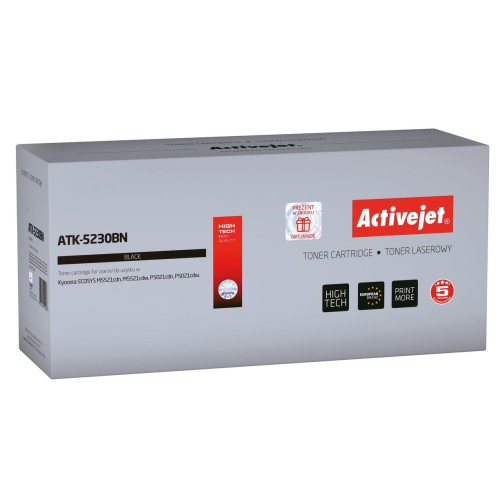 Activejet cartucho de tóner atk-5230bn (repuesto kyocera tk-5230k supreme 2600 páginas negro)