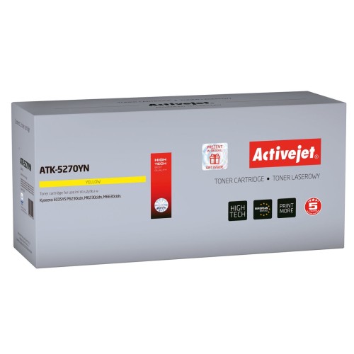 Tóner activejet atk-5270yn (reemplazo para kyocera tk-5270y - supreme - 6000 páginas - amarillo)