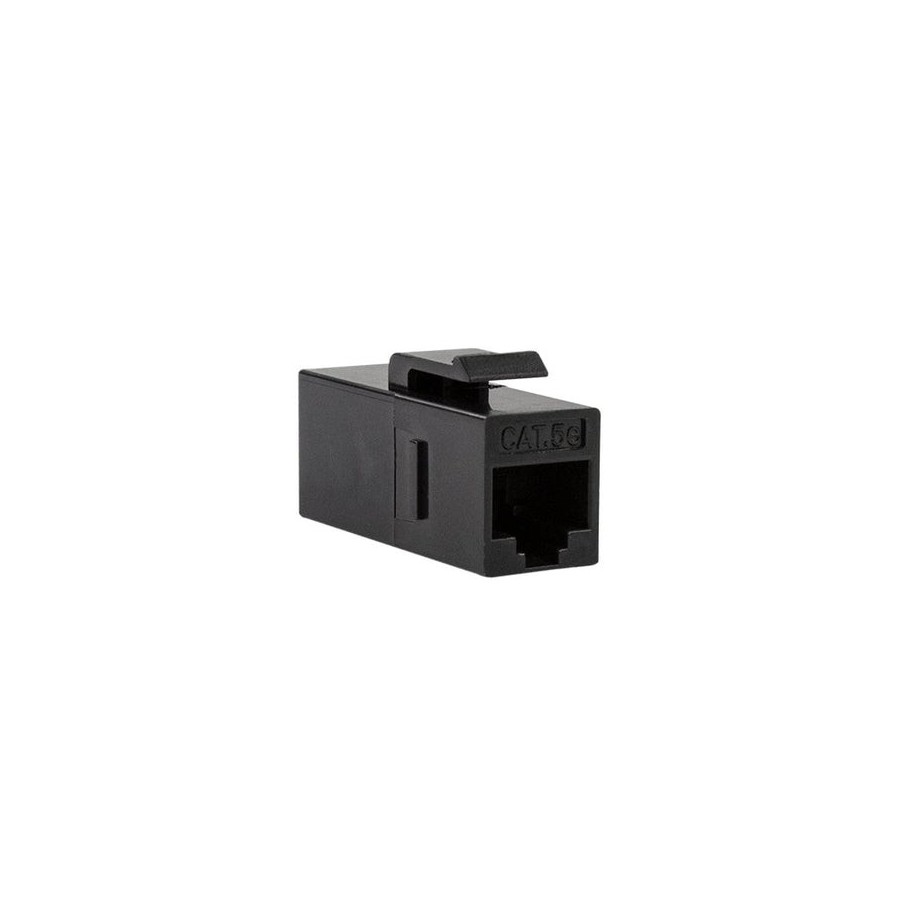 Acoplamiento keystone logilink 2x rj45 utp, cat.5e, negro