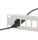Acoplamiento keystone logilink 2x rj45 utp, cat.5e, negro