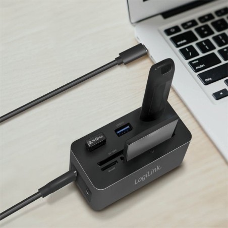 Logilink docking usb 3.2 (g1) hdmi, 10 puertos, pd4, negro