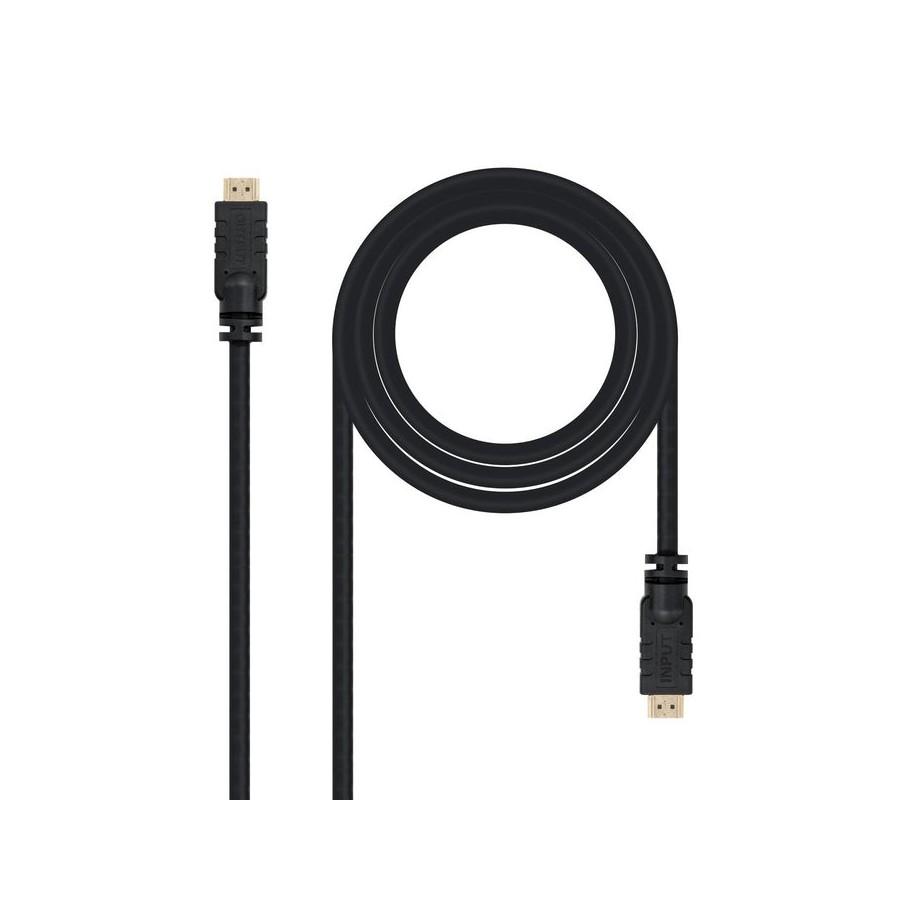 Nanocable cable hdmi v1.4 con repetidor macho a hdmi v1.4 macho 20m - alta velocidad - negro