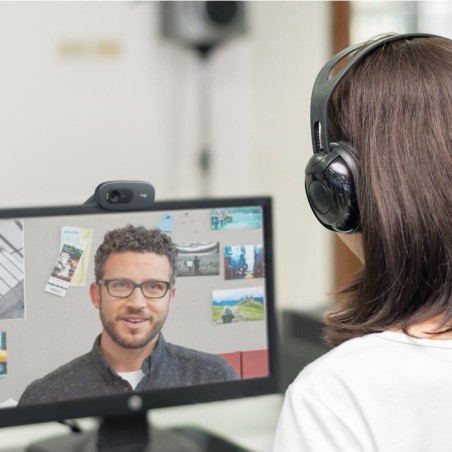 Logitech webcam hd c505 negra 720p/30fps/micro largo alcance/usb-a 960-001364
