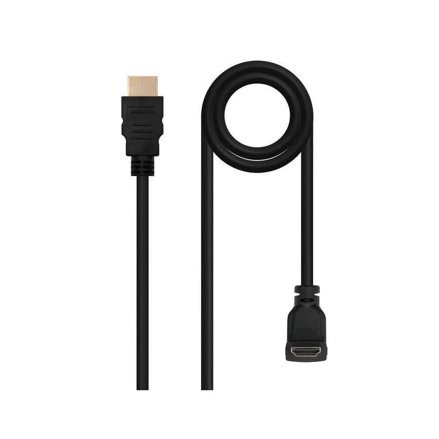 Nanocable cable hdmi v1.4 acodado macho a hdmi v1.4 macho 1.80m - alta velocidad - negro