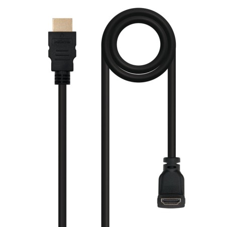 Nanocable cable hdmi v1.4 acodado macho a hdmi v1.4 macho 1.80m - alta velocidad - negro