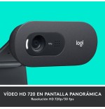 Logitech webcam hd c505 negra 720p/30fps/micro largo alcance/usb-a 960-001364