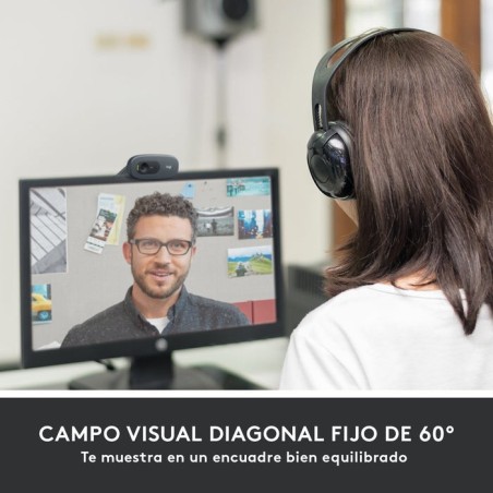 Logitech webcam hd c505 negra 720p/30fps/micro largo alcance/usb-a 960-001364
