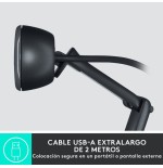 Logitech webcam hd c505 negra 720p/30fps/micro largo alcance/usb-a 960-001364