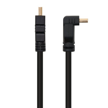 Nanocable cable hdmi v1.4 acodado macho a hdmi v1.4 macho 1.80m - alta velocidad - negro