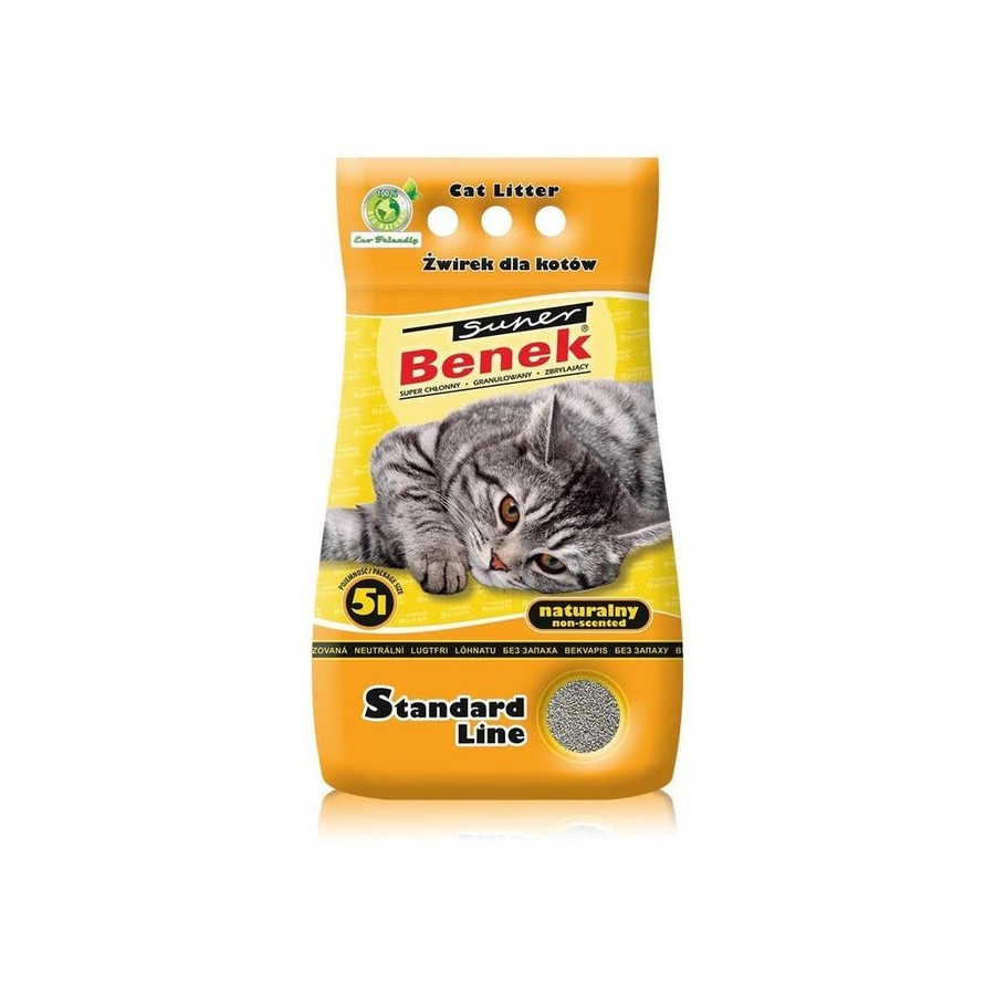 Certech super benek standard natural - arena aglomerante para gatos 10l