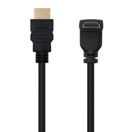 Nanocable cable hdmi v1.4 acodado macho a hdmi v1.4 macho 1.80m - alta velocidad - negro