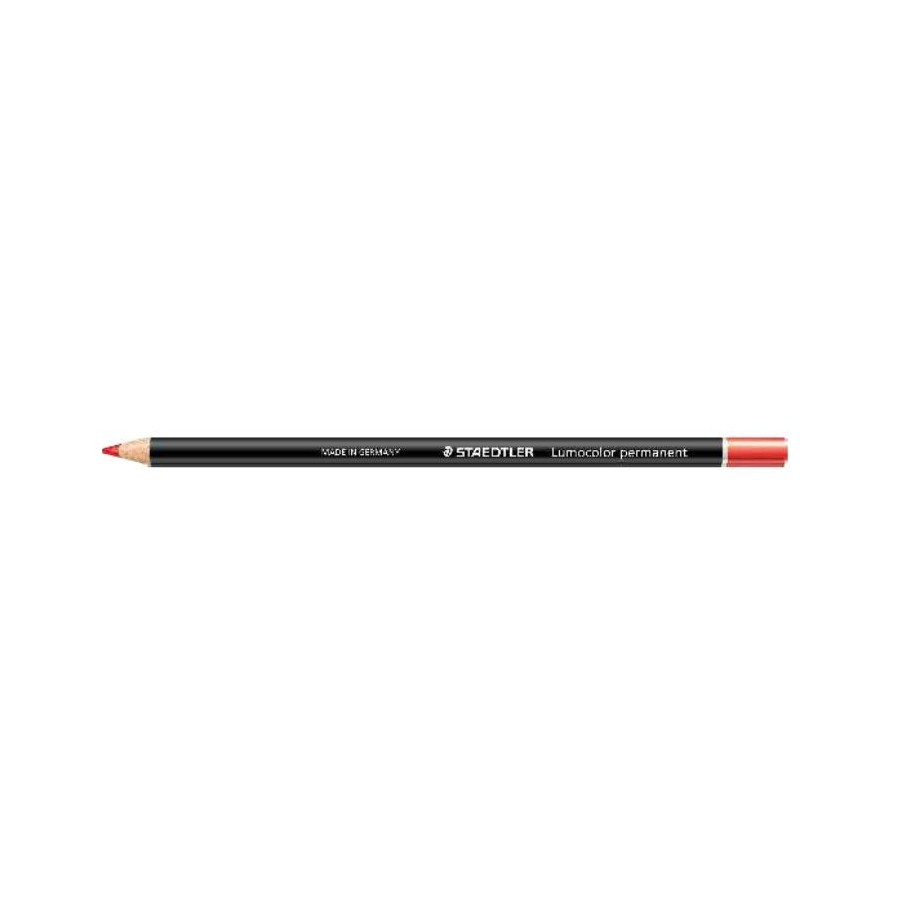 Pack de 12 unidades staedtler lápiz lumocolor permanent glasochrom marcador en seco rojo