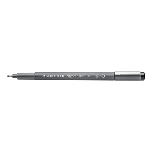 Staedtler rotulador calibrado pigment liner 1.0mm negro -10u-