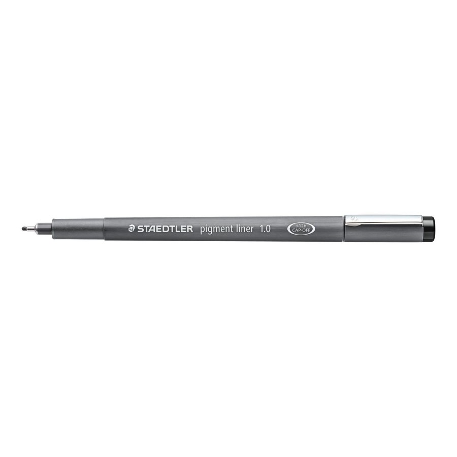 Staedtler rotulador calibrado pigment liner 1.0mm negro -10u-