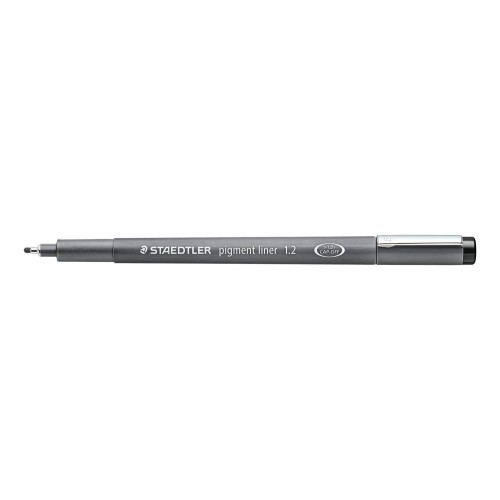Staedtler rotulador calibrado pigment liner 1.2mm negro -10u-