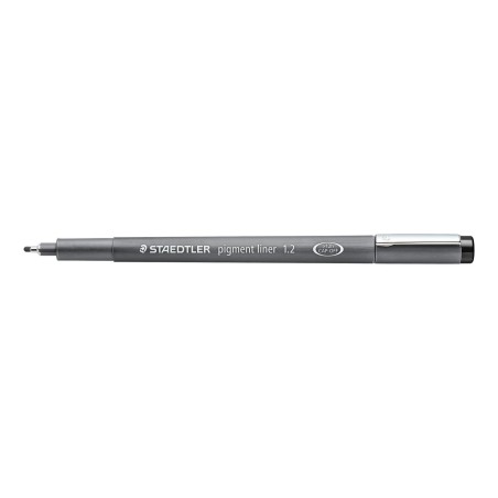 Staedtler rotulador calibrado pigment liner 1.2mm negro -10u-