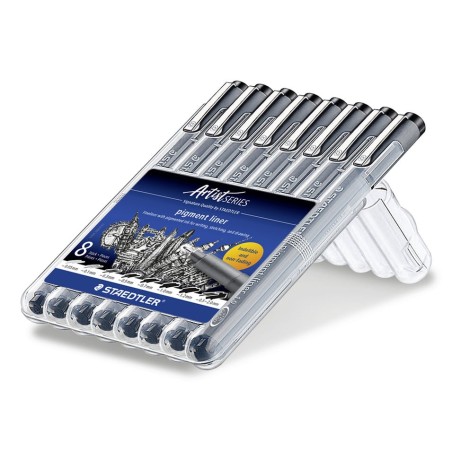 Staedtler pigment liner 308 rotulador de punta fina negro 8 pieza(s)