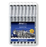 Staedtler pigment liner 308 rotulador de punta fina negro 8 pieza(s)
