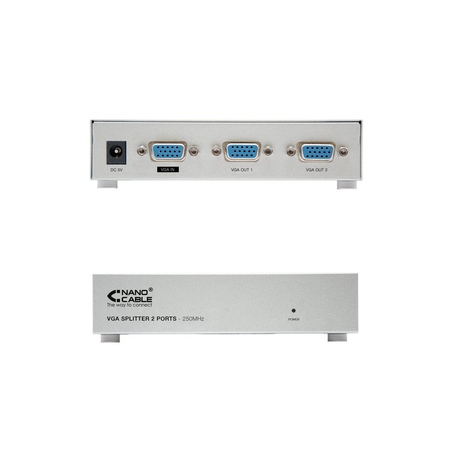 Nanocable duplicador svga para 2 monitores con alimentacion