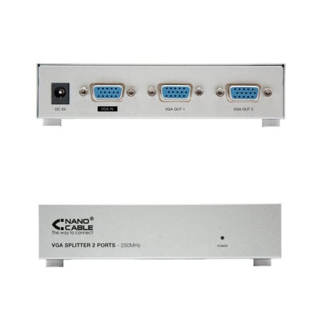 Nanocable duplicador svga para 2 monitores con alimentacion
