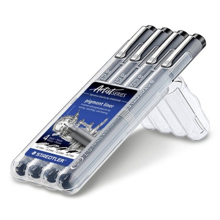 Staedtler pigment liner negro caja 4pcs