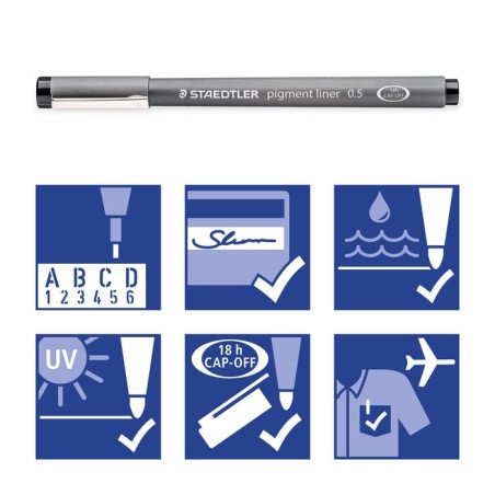 Staedtler pigment liner negro caja 4pcs