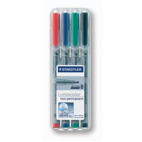 Rotulador staedtler lumocolor b nonperm 4 piezas