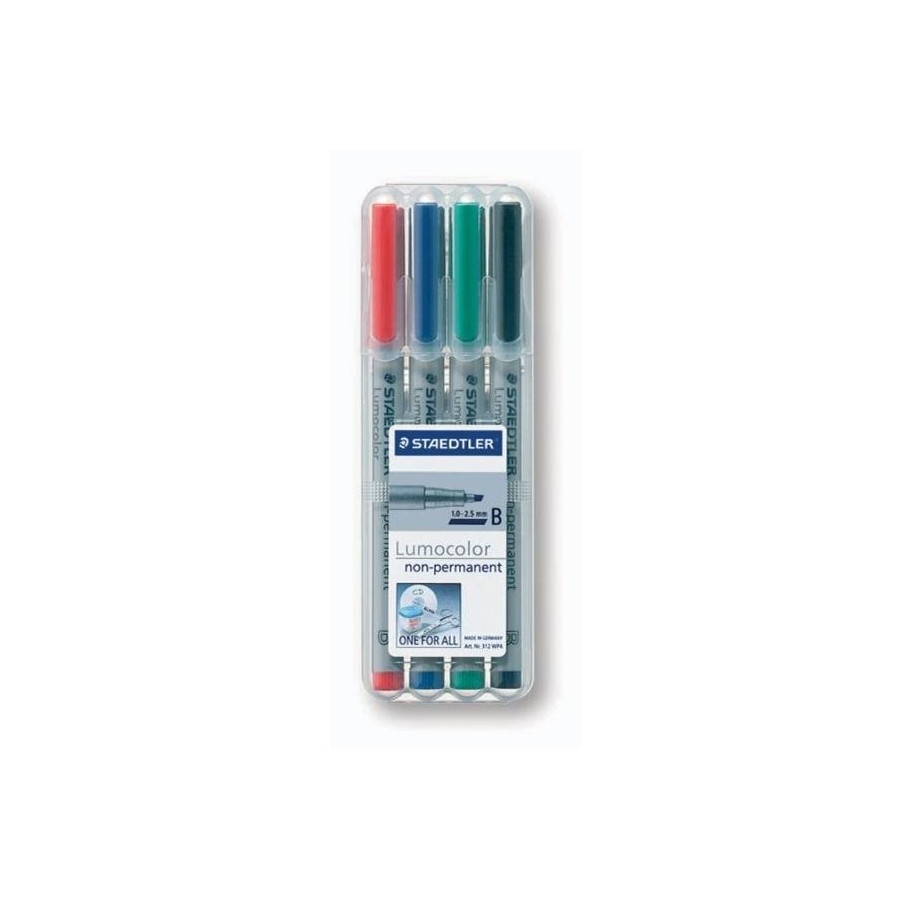 Rotulador staedtler lumocolor b nonperm 4 piezas