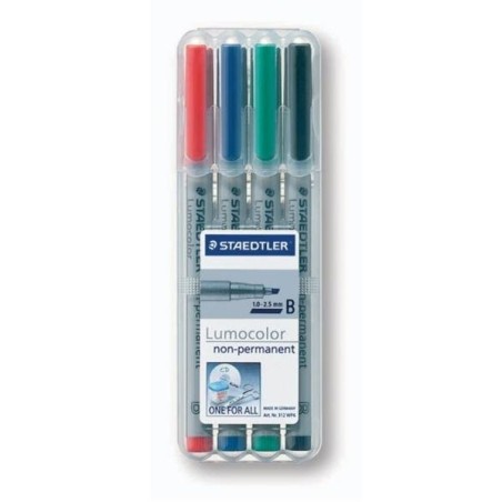 Rotulador staedtler lumocolor b nonperm 4 piezas