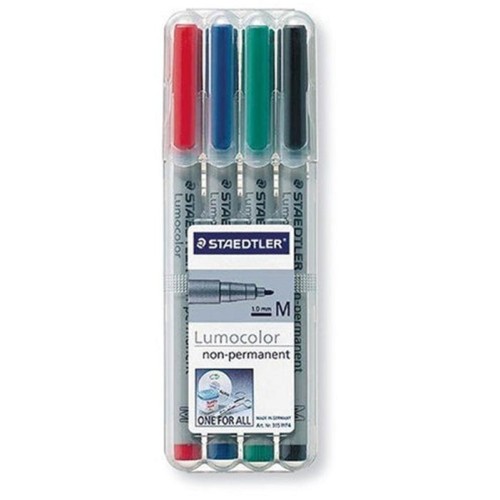 Staedtler rotuladores lumocolor m nonperm 4st
