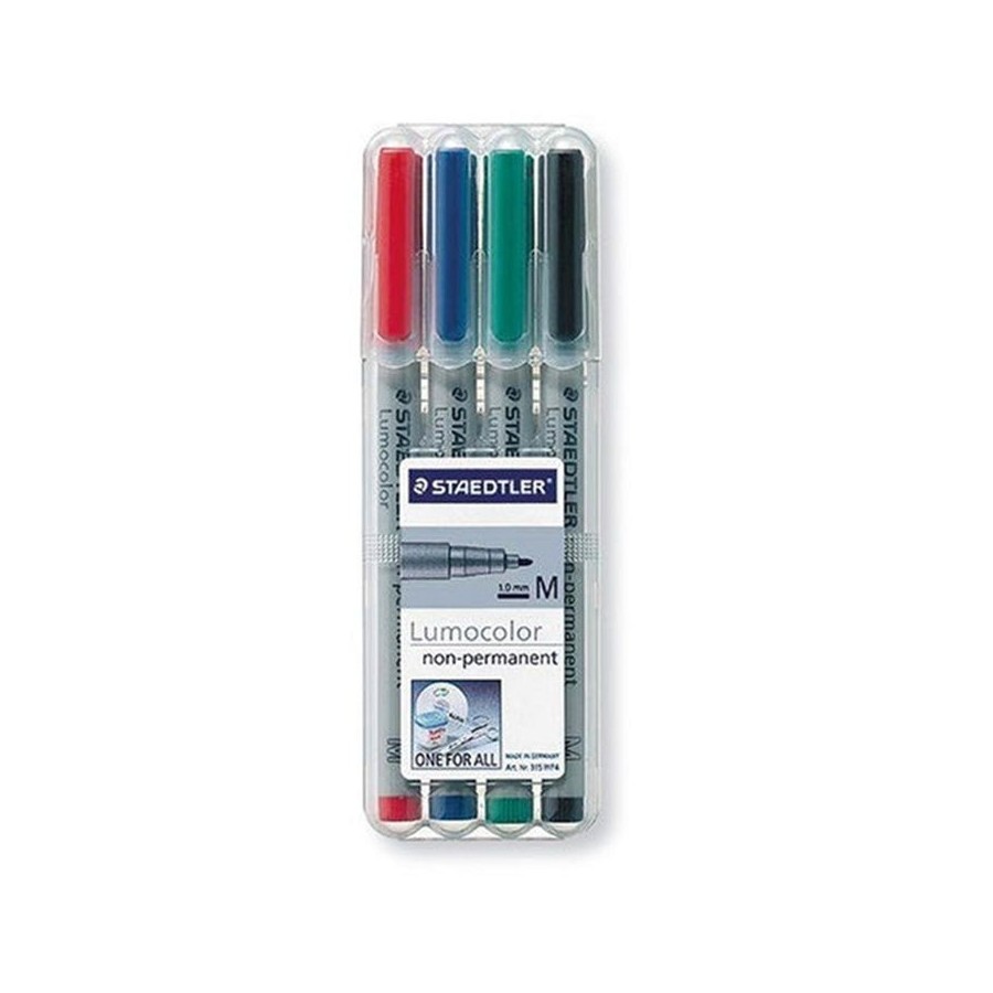 Staedtler rotuladores lumocolor m nonperm 4st