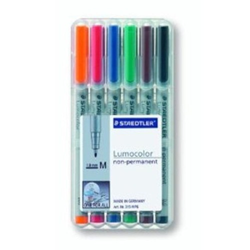 Staedtler rotuladores lumocolor m nonperm 6st