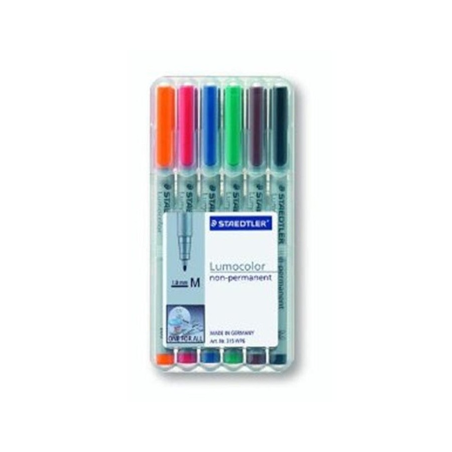 Staedtler rotuladores lumocolor m nonperm 6st