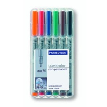 Staedtler rotuladores lumocolor m nonperm 6st