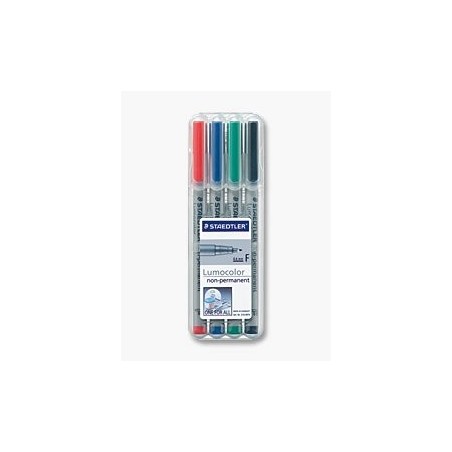 Rotulador staedtler lumocolor f nonperm 4pcs