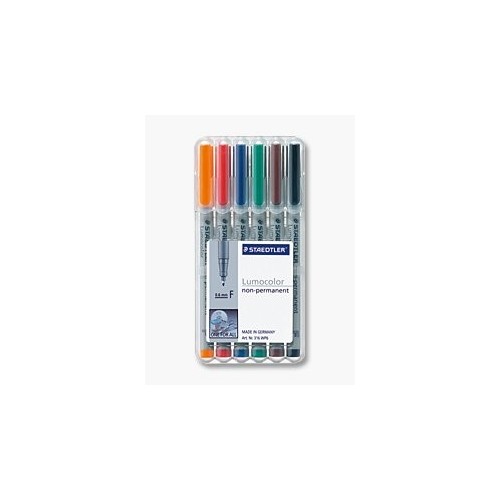 Staedtler rotuladores lumocolor f nonperm 6st