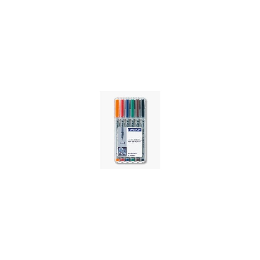 Staedtler rotuladores lumocolor f nonperm 6st