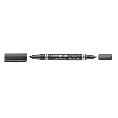Staedtler marcador de dos puntos lumocolor permanente negro 10 piezas