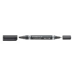 Staedtler marcador de dos puntos lumocolor permanente negro 10 piezas