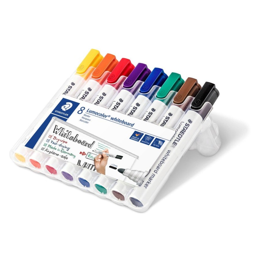 Staedtler rotulador para pizarra blanca lumocolor caja 8uds
